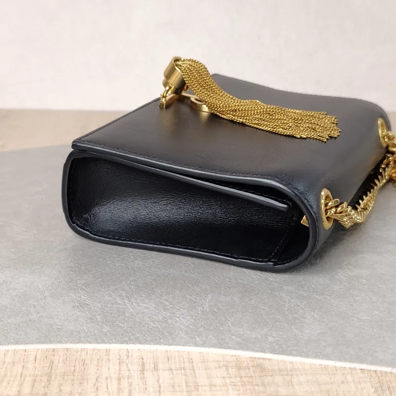 SAINT LAURENT Crossbody Bag KATE Black Calfskin Mini 17 × 5 × 11.5 cm — detail view 7 of 11