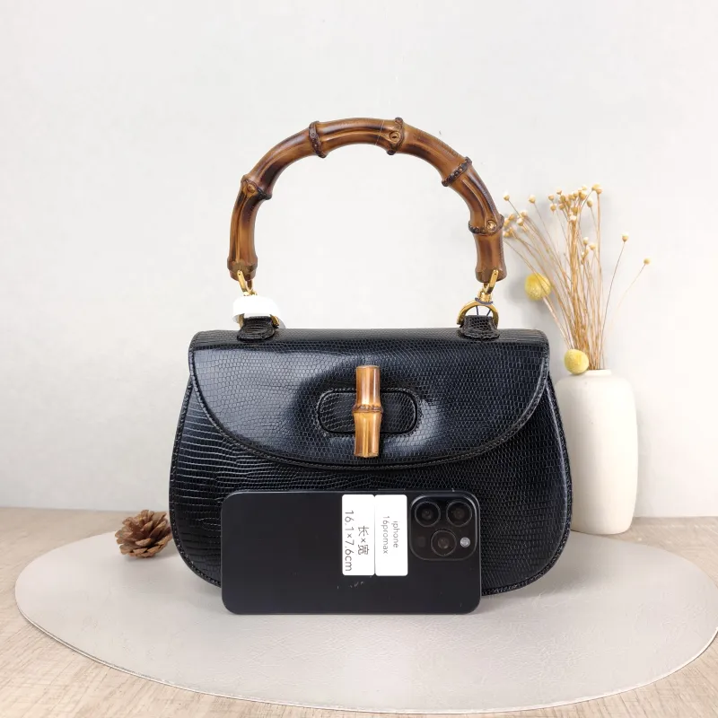 GUCCI Shoulder Bag Bamboo Collection Vintage Top Handle Bag Black Medium 26 × 7 × 16 cm — cover view 2 of 5