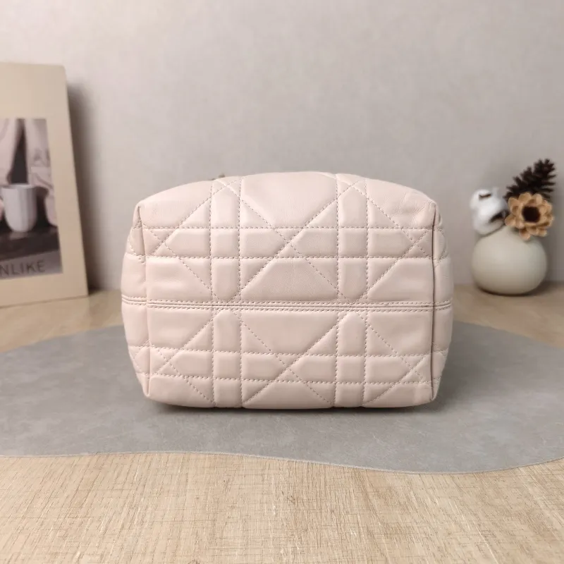 DIOR Top Handle Bag TOUJOURS Edition Pink Calfskin Small 18.5 × 12 × 18.5 cm — cover view 4 of 5