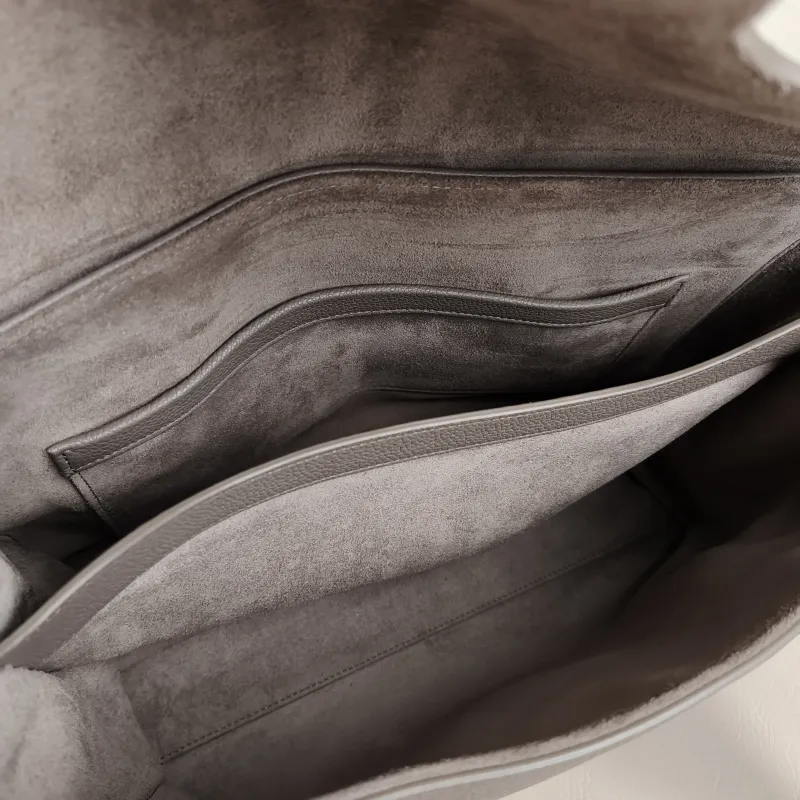 CELINE Shoulder Bag Soft 16Shoulder Bag Grey Calfskin Medium 32 × 15 × 24 cm — detail view 6 of 13