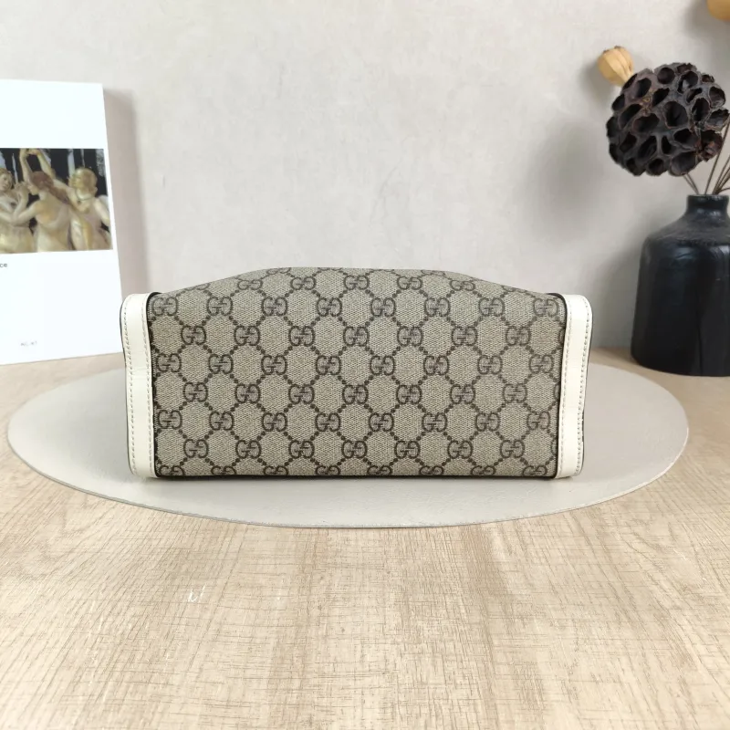 GUCCI Shoulder Bag Padlock Tote White Monogram PVC Medium 26 × 10 × 18 cm — cover view 2 of 6