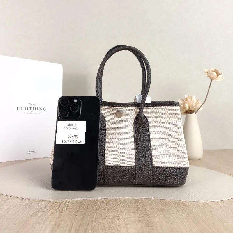 Hermès Top Handle Bag Neo Garden 23 Mini Canvas Mini 23 × 10 × 16 cm k — cover view 6 of 6