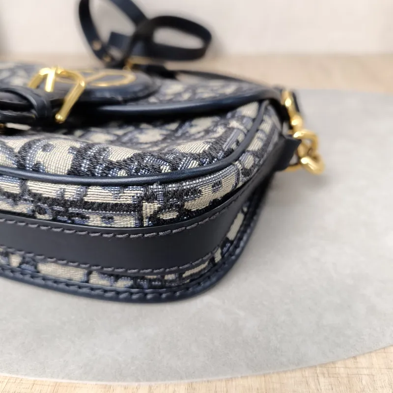 DIOR Crossbody Bag Bobby Blue Canvas Small18 × 5 × 14 cm — detail view 6 of 17