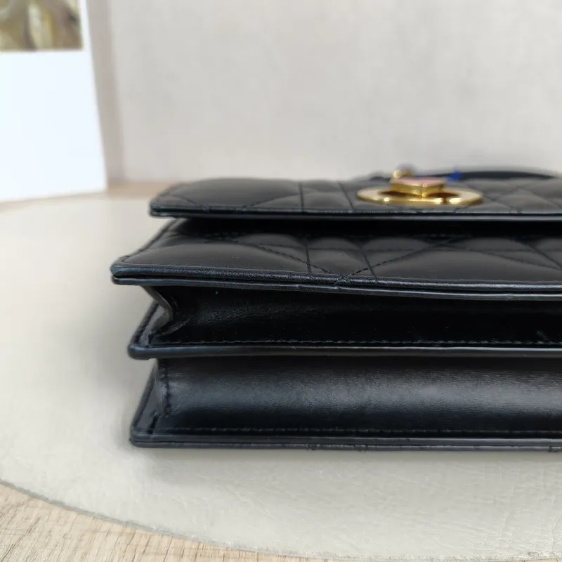 DIOR Crossbody Bag Miss Caro Chain Bag Black Lambskinmini18 × 5.5 × 12 cm — detail view 5 of 11