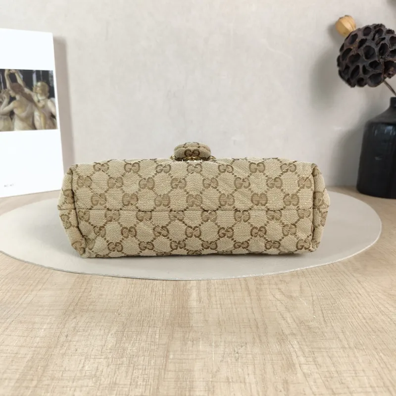 GUCCI Shoulder Bag GG Marmont Marmont Shoulder Bag Brown Monogram Canvas Small 23 × 9 × 17 cm — cover view 5 of 5