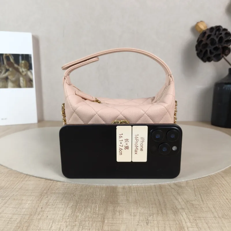 Chanel Crossbody Bag Crossbody Bag Pink Gold-Tone Hardware Grained Calfskin One Size 21.5 × 7.5 × 19 cm — cover view 2 of 5