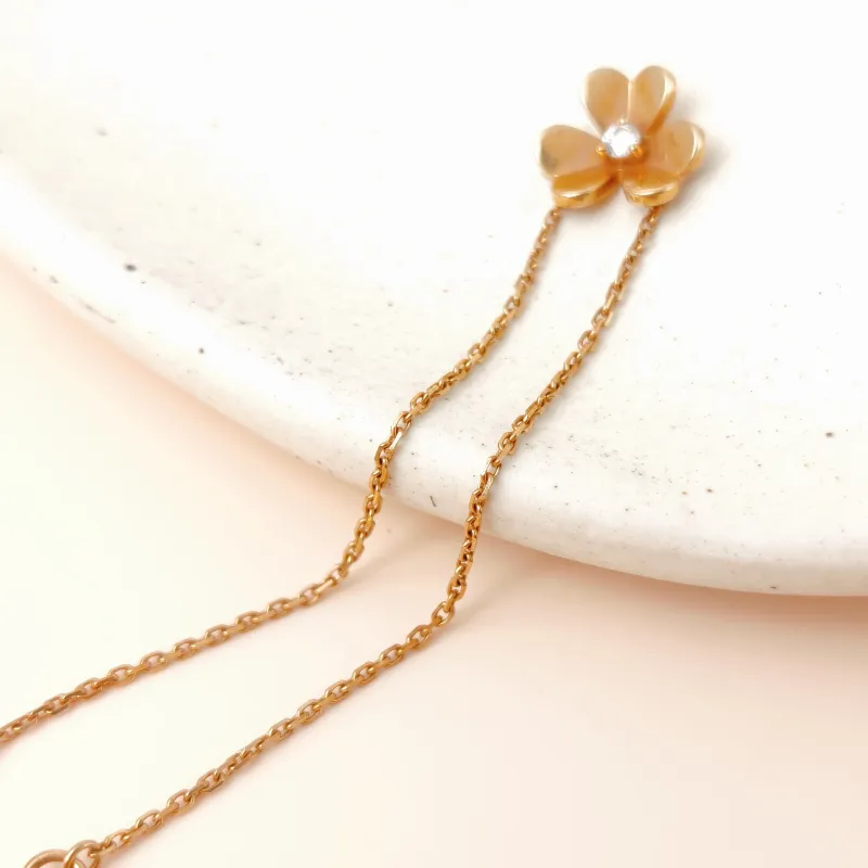 Van Cleef & Arpels Bracelet Frivole Collection Yellow Gold 18KY ellow Gold Diamond Mini 17cm — cover view 8 of 9