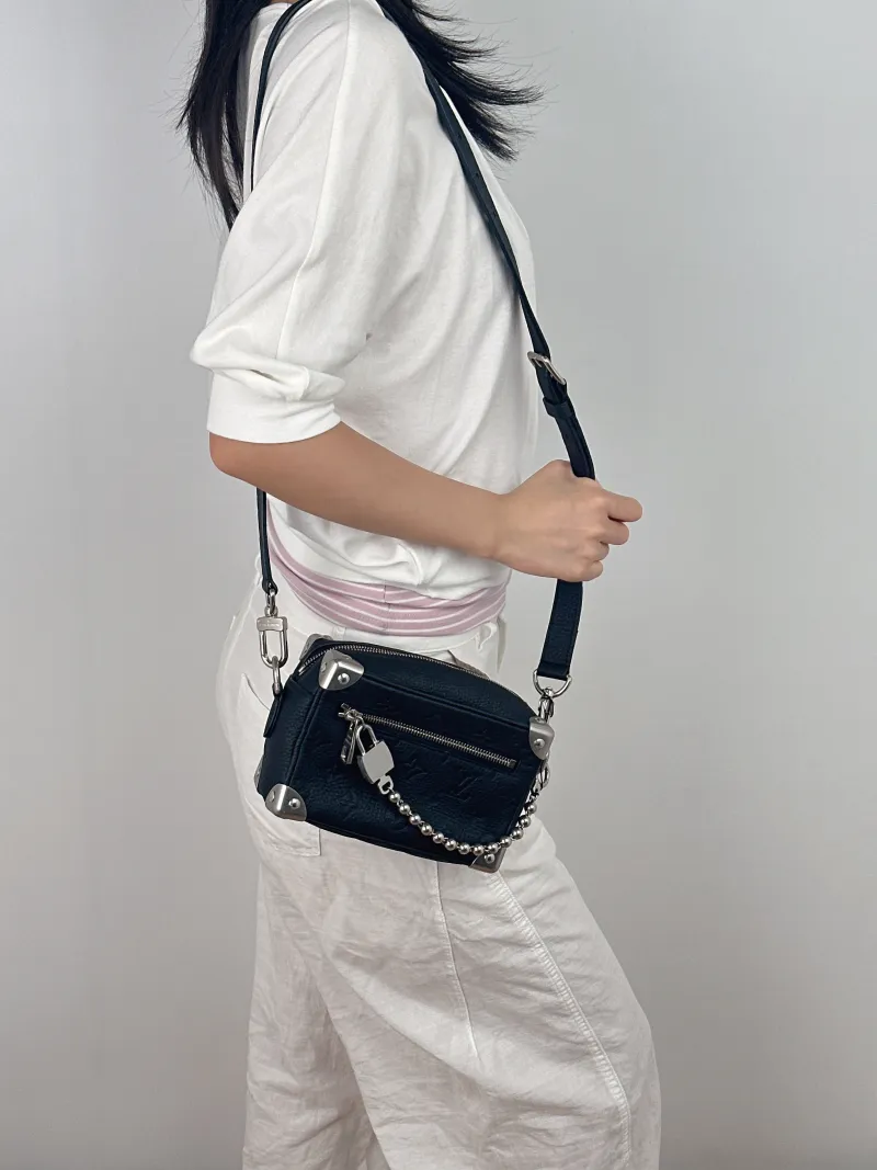 Louis Vuitton Crossbody Bag SOFT TRUNK Box Calfskin Mini 18.5 × 8 × 13 cm — on-model view 2 of 2