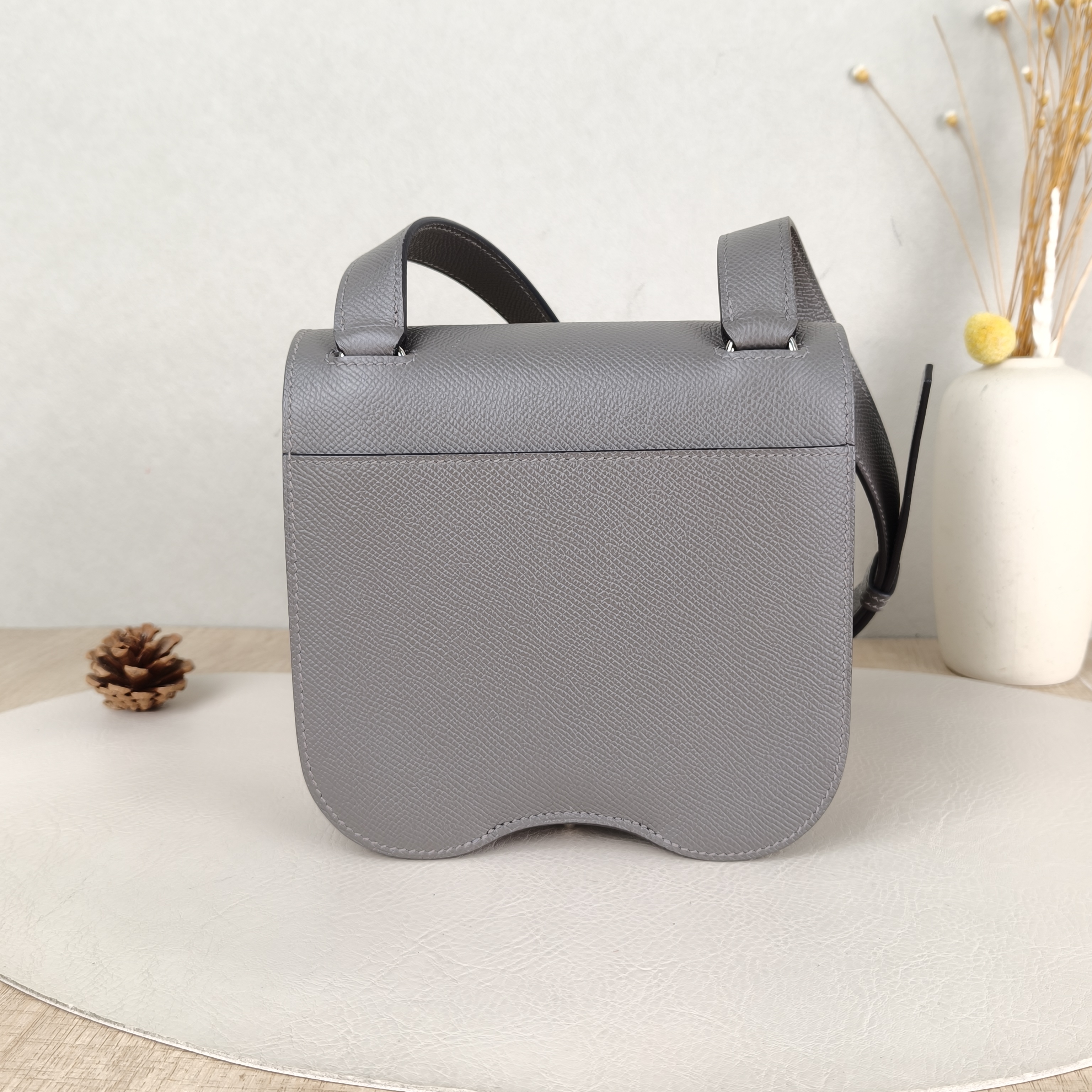 Hermès Crossbody Bag Della Cavalleria Grey Epsom Calfskinmini18 × 6 × 15 cm — cover view 6 of 6