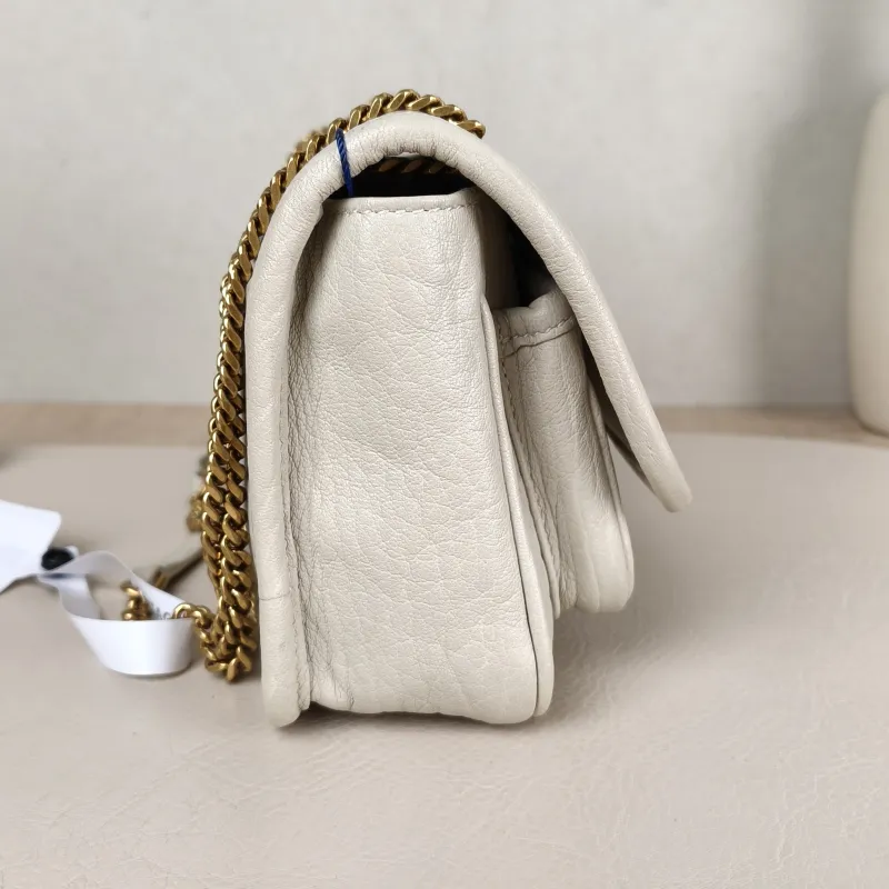 SAINT LAURENT Crossbody Bag Niki White Lambskin Mini 18 × 5 × 12.5 cm — detail view 1 of 12
