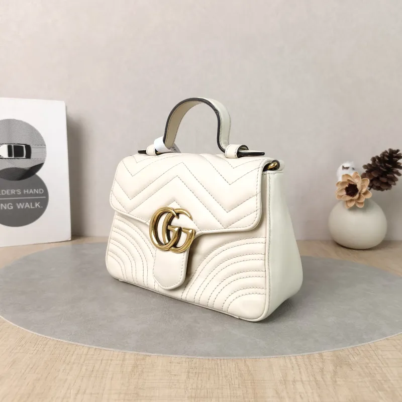 GUCCI Crossbody Bag GG Marmont Marmont White Calfskinmini21 × 8 × 15.5 cm — cover view 5 of 6