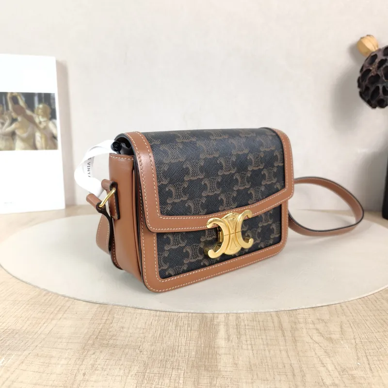 CELINE Crossbody Bag Teen Triomphe Monogram PVC Small 18.5 × 7 × 13.5 cm — cover view 4 of 5