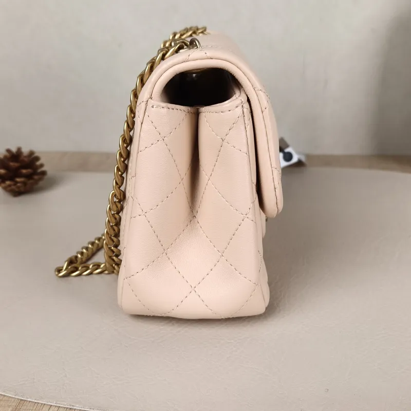 Chanel Crossbody Bag Pink Lambskinmini17 × 8 × 13.5 cm — detail view 12 of 14