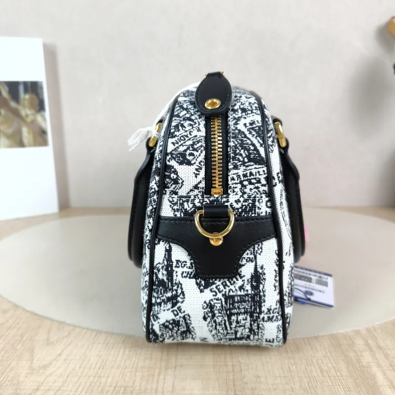 DIOR Top Handle Bag D-Vibe Bowling Bag Colorblock Canvas Small 25 × 9.5 × 16 cm — detail view 4 of 11