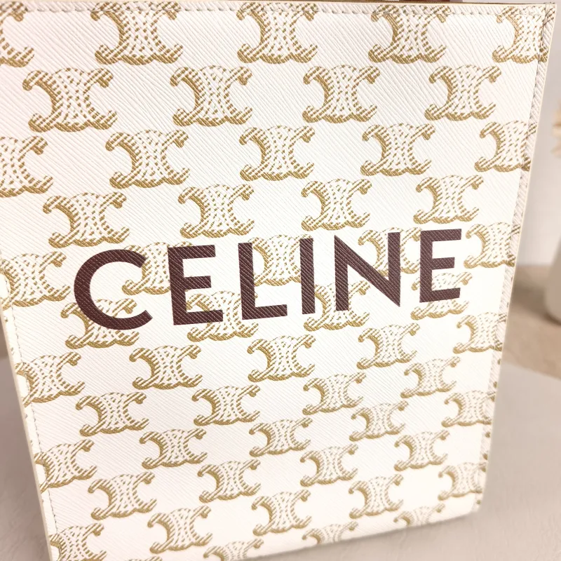CELINE Crossbody Bag CABAS Mini White PVC Mini 17 × 4 × 20.5 cm — detail view 1 of 10