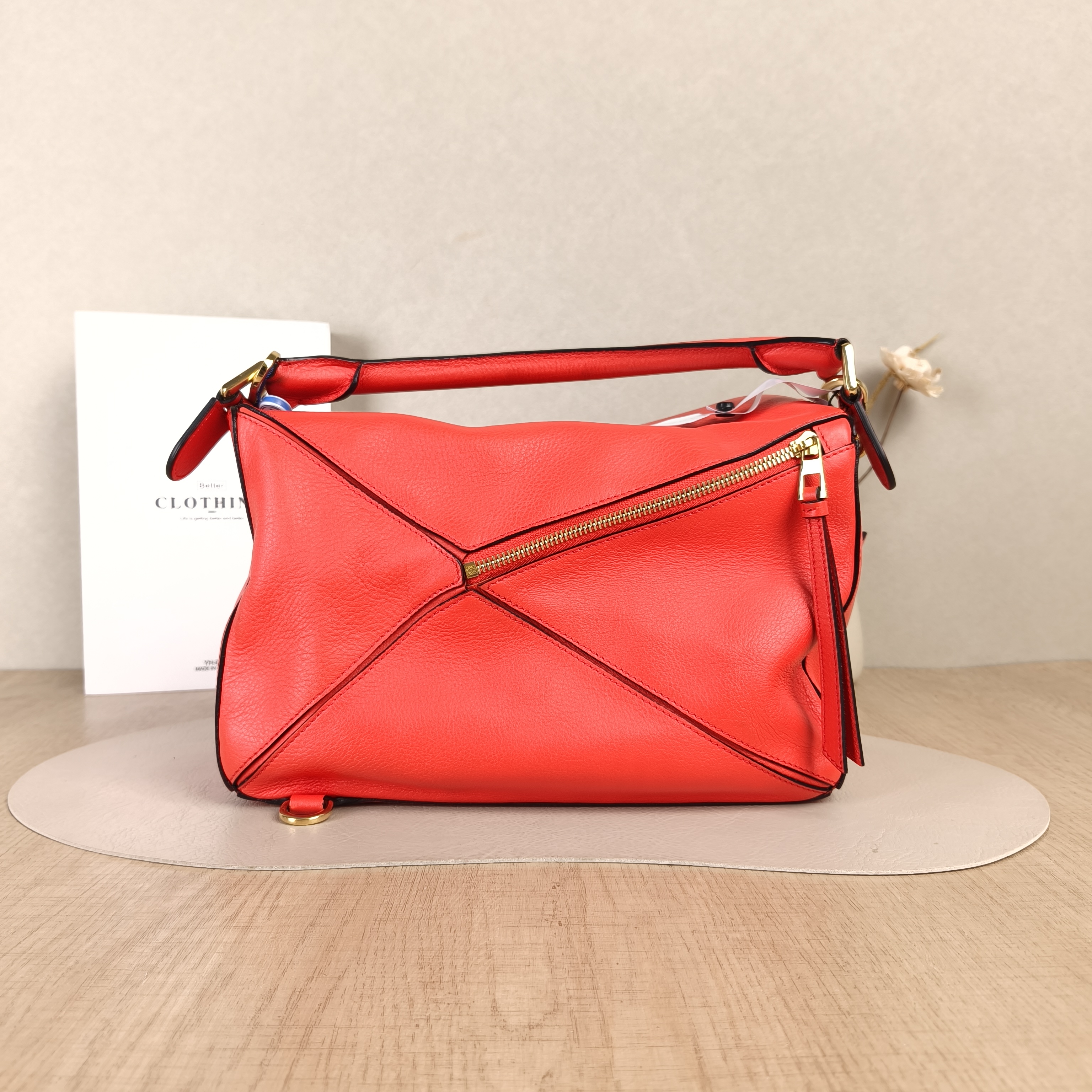 LOEWE Crossbody Bag Puzzle Red Calfskin Medium29 × 14 × 19.5 cm — cover view 5 of 5