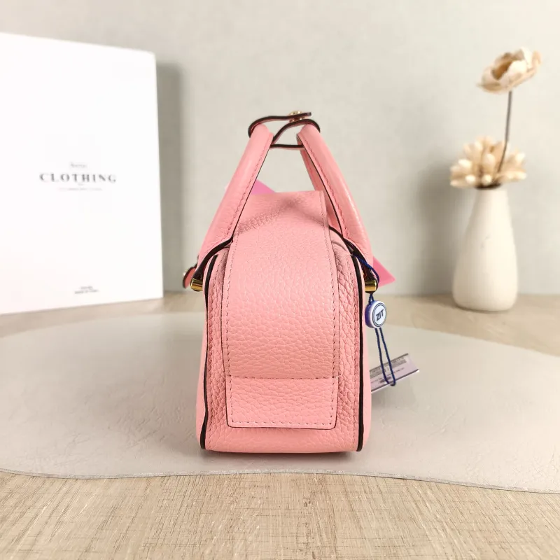DELVAUX Top Handle Bag Cool Box Box Shoulder Bag Pink Calfskin nano 16.5 × 7.5 × 10.5 cm — detail view 5 of 10