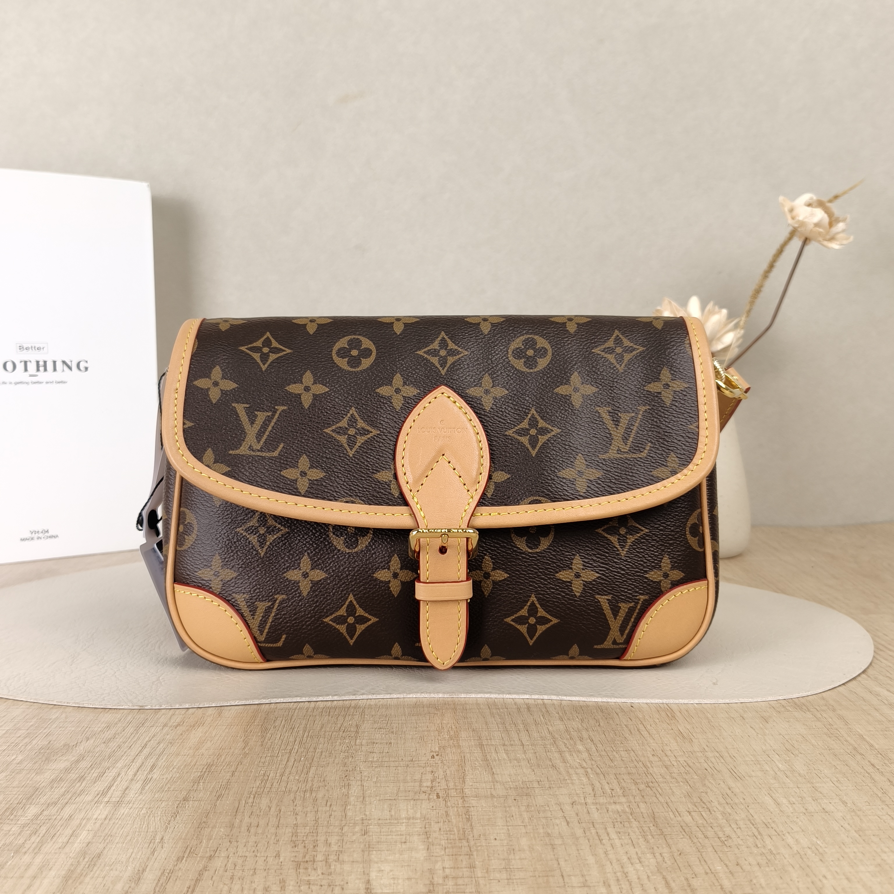 Louis Vuitton Crossbody Bag Diane Baguette Bag Shoulder Strap PVC Small24 × 9 × 15 cm
