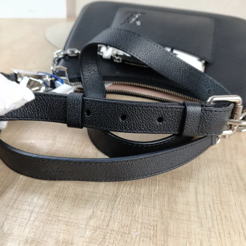 Louis Vuitton Crossbody Bag MARELLE Black Epi Embossed Calfskin Small 25 × 8 × 15 cm — detail view 10 of 10