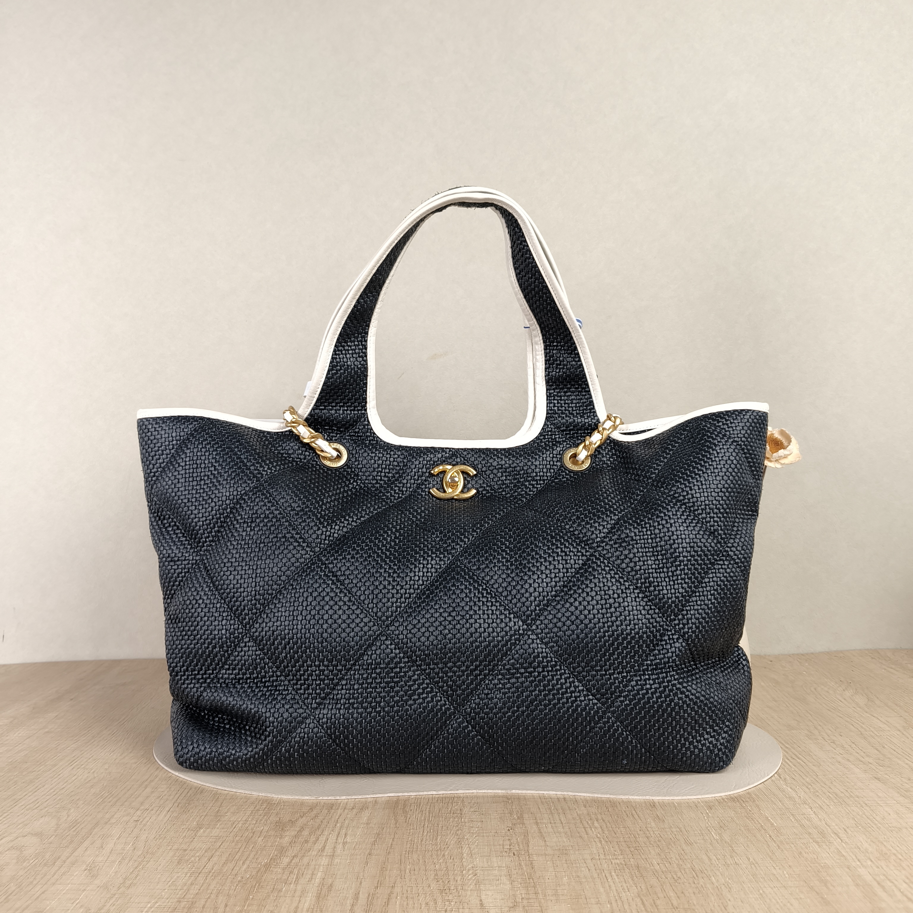 Chanel Shoulder Bag Tote Bag23M cocobeach Navy Woven One Size40 × 17 × 29 cm