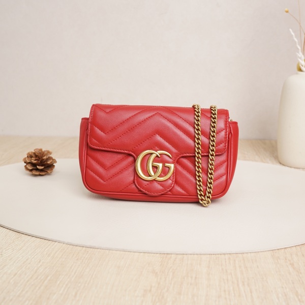 GUCCI Marmontmini Calfskin · Shoulder Strap · 16.5 × 4.5 × 10 cm
