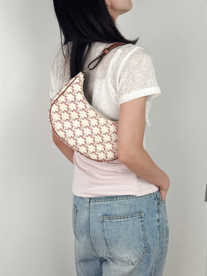 CELINE Shoulder Bag AVA Red PVC Medium23 × 6 × 13.5 cm — on-model view 1 of 3