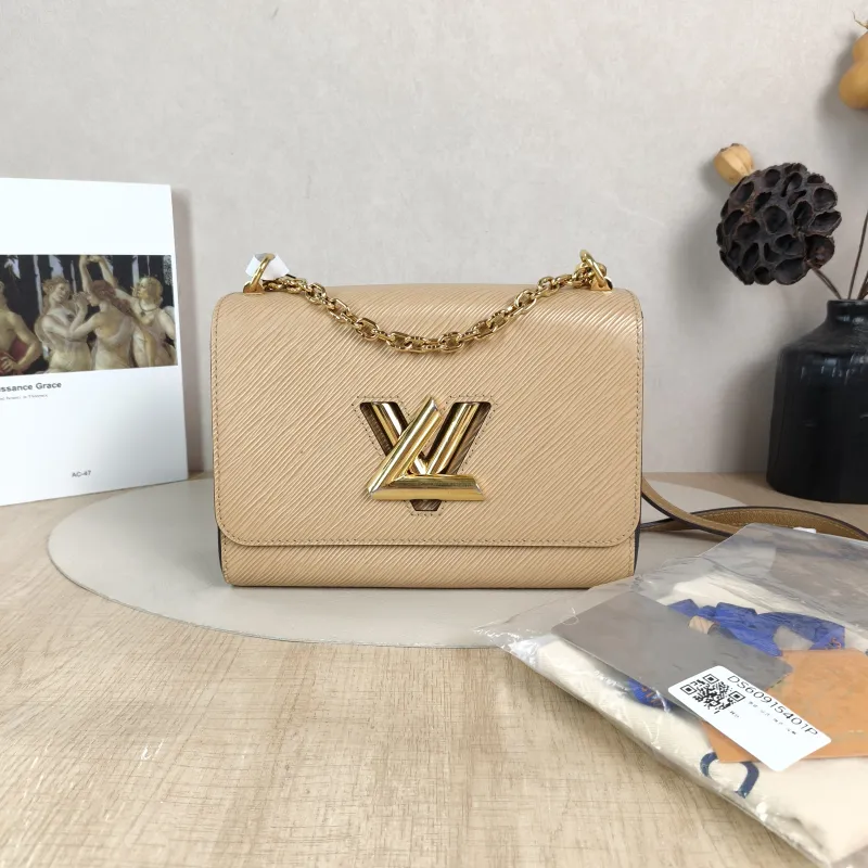 Louis Vuitton Crossbody Bag Twist Taupe Epi Embossed Calfskin Medium 23 × 9.5 × 17 cm — cover view 4 of 6