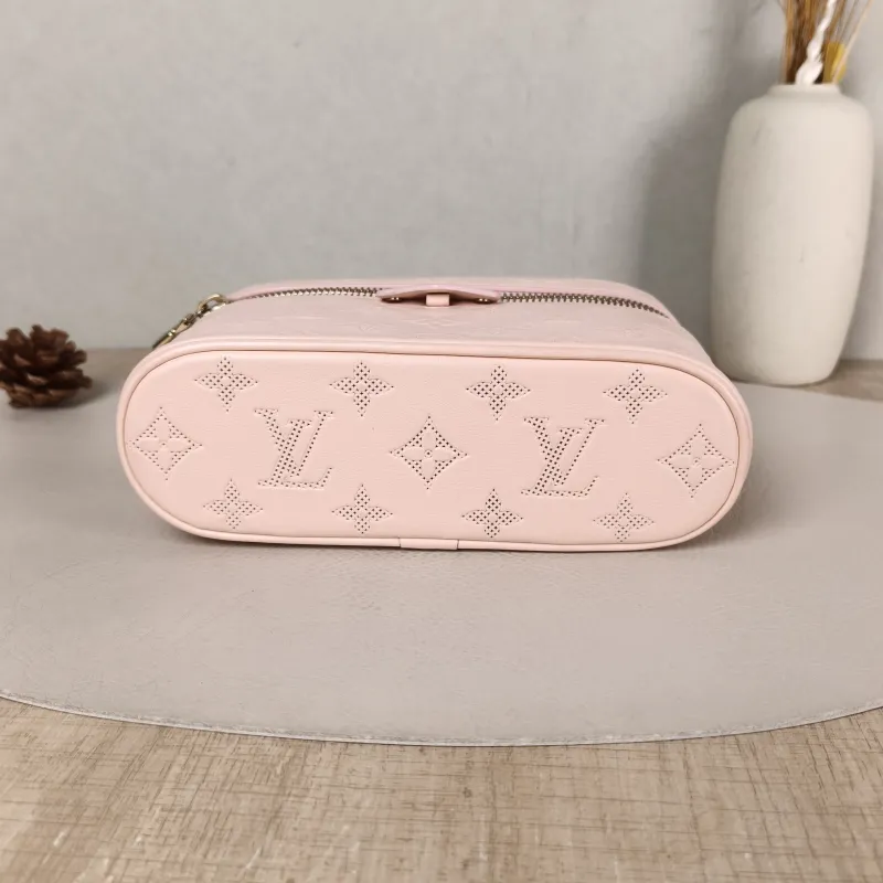Louis Vuitton Shoulder Bag VANITY POUCH Cosmetic Bag Pink Calfskin One Size 19 × 6.5 × 11.5 cm — cover view 5 of 5