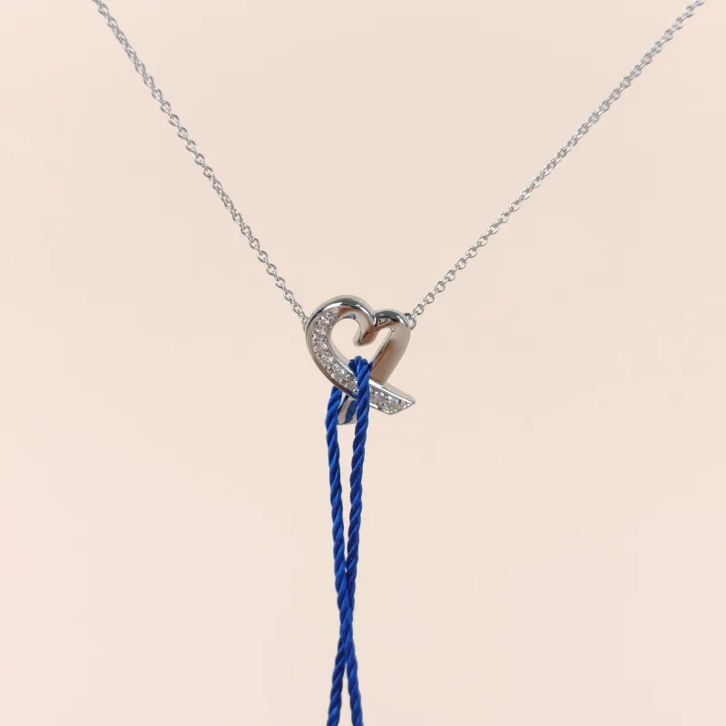 Tiffany&Co. Necklace Paloma Picasso Collection Loving Heart Necklace White Gold Diamond18KW hite Gold One Size40cm