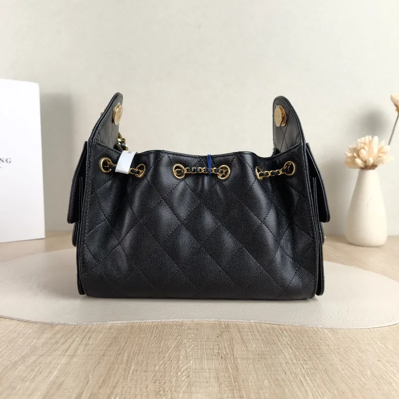 Chanel Shoulder Bag 25Bag Black Grained Calfskin Mini 20 × 12.5 × 22 cm — cover view 4 of 6