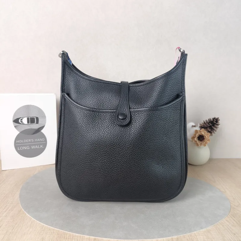 Hermès Crossbody Bag Evelyne 29 29Black Silver-Tone Hardware Clemence Taurillon TC Calfskin Small29 × 8 × 30 cm — cover view 2 of 5