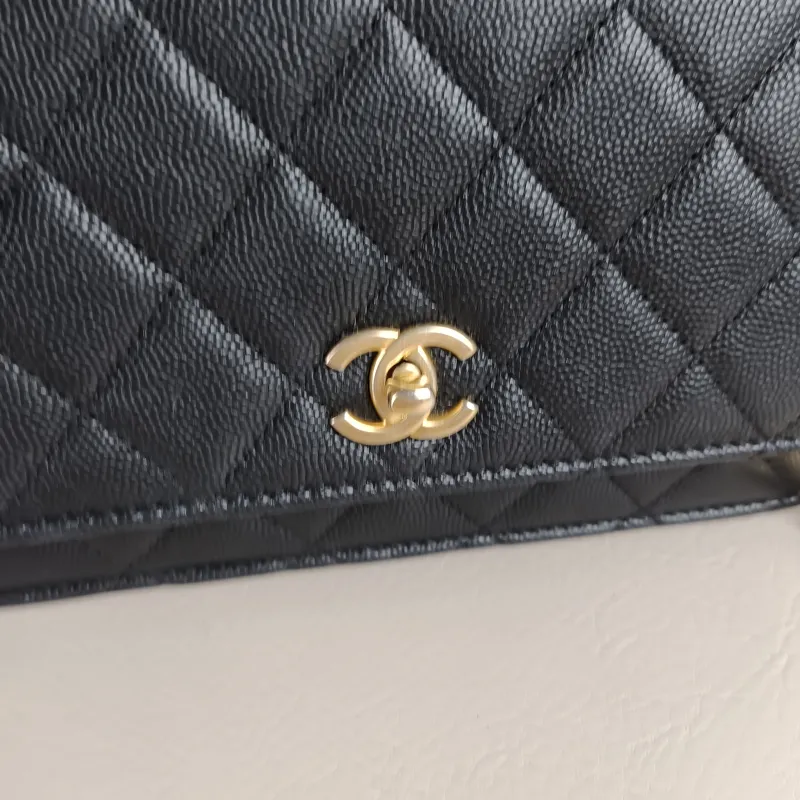 Chanel Crossbody Bag CF WOC Black Grained Calfskin One Size19.2 × 3.5 × 12.3 cm — detail view 5 of 12