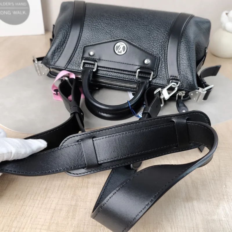 Louis Vuitton Top Handle Bag BIKER Black Lambskin Small 30 × 12 × 12 cm — detail view 8 of 12