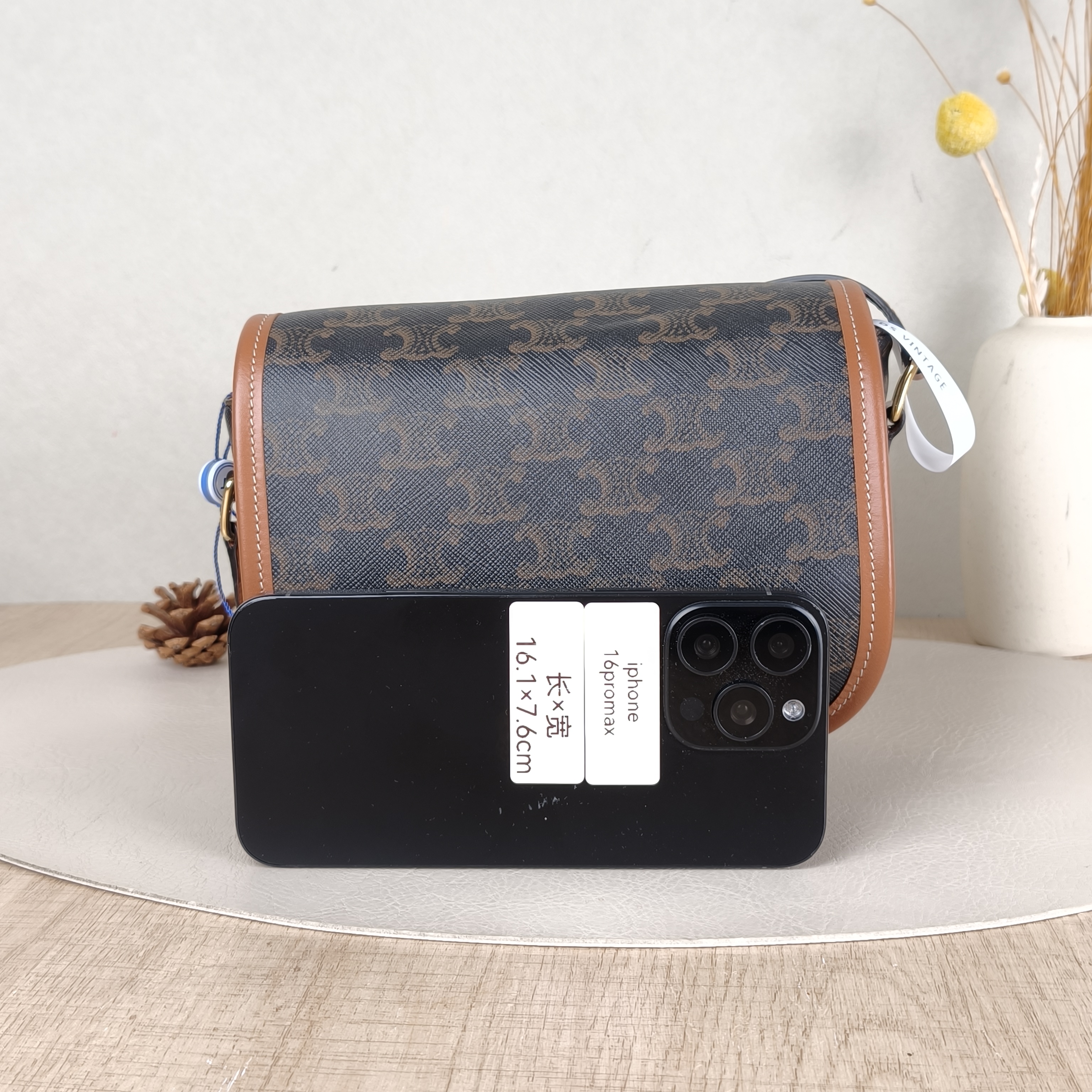 CELINE Crossbody Bag FOLCO Monogram PVC Medium18.5 × 8 × 17 cm — cover view 3 of 5