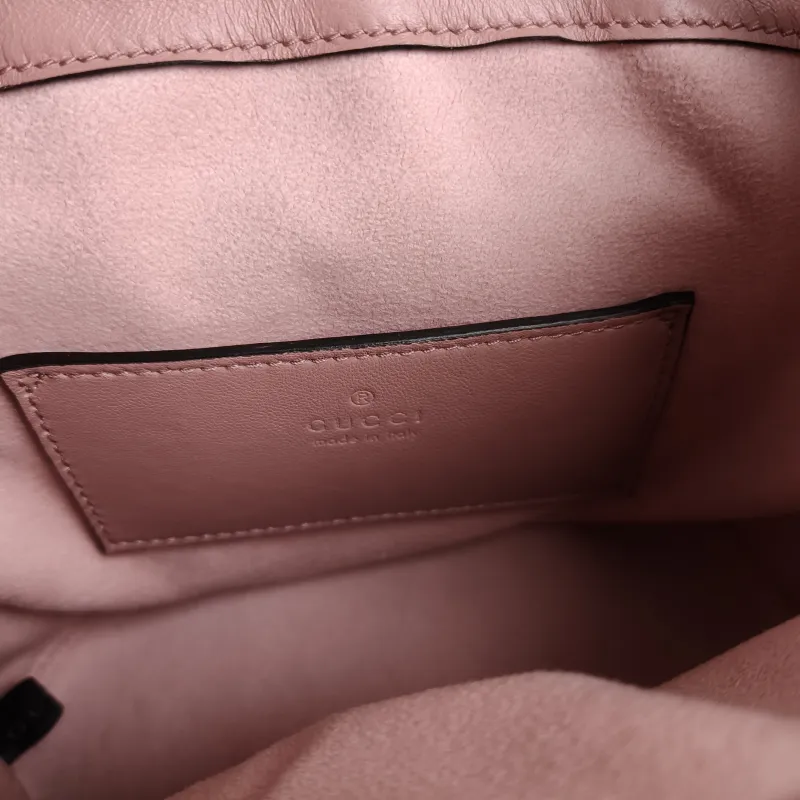 GUCCI Backpack GG Marmont Marmont Backpack Pink Lambskin Mini 20 × 11 × 19 cm — detail view 8 of 11