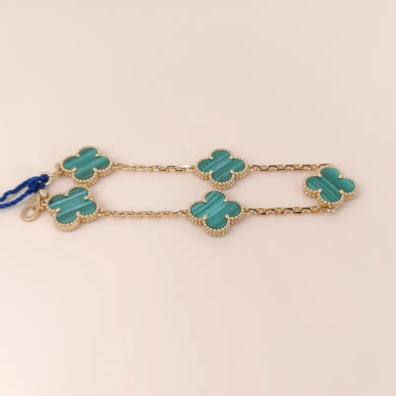 Van Cleef & Arpels Bracelet Alhambra Alhambra Collection Five-Motif Bracelet Malachite18KY ellow Gold Vintage Small1.5 × 1.5 × 19 cm — cover view 10 of 10