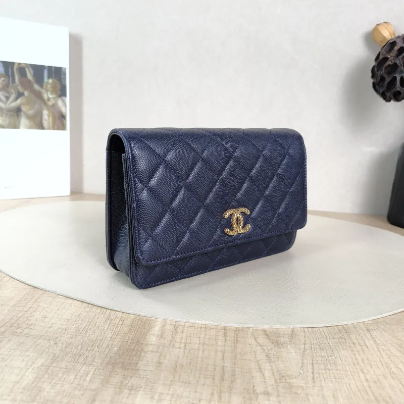 Chanel Crossbody Bag Classic Flap WOC CF WOCWOC Bag c Grained Calfskin One Size 19.2 × 3.5 × 12.3 cm — cover view 3 of 6