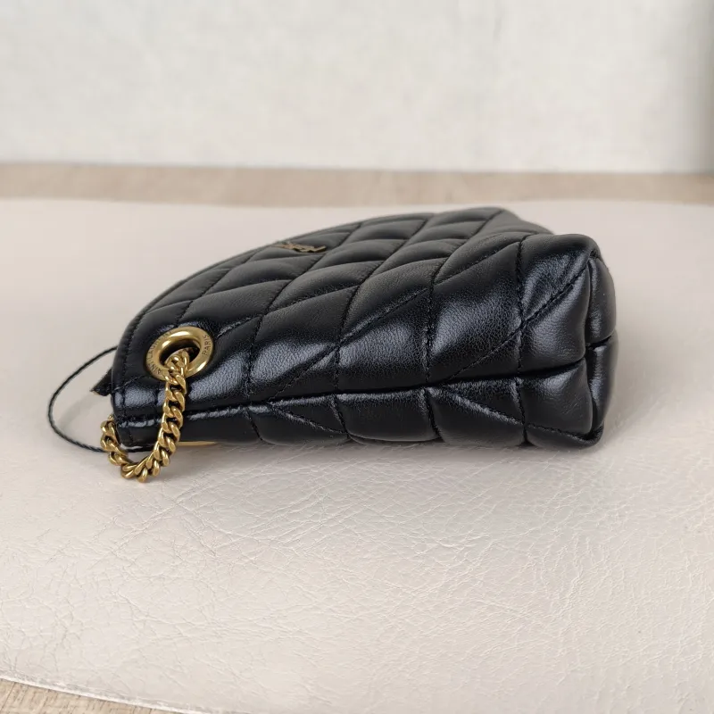 SAINT LAURENT Crossbody Bag Wallet Black Lambskin One Size 16 × 5 × 11.5 cm — detail view 1 of 6