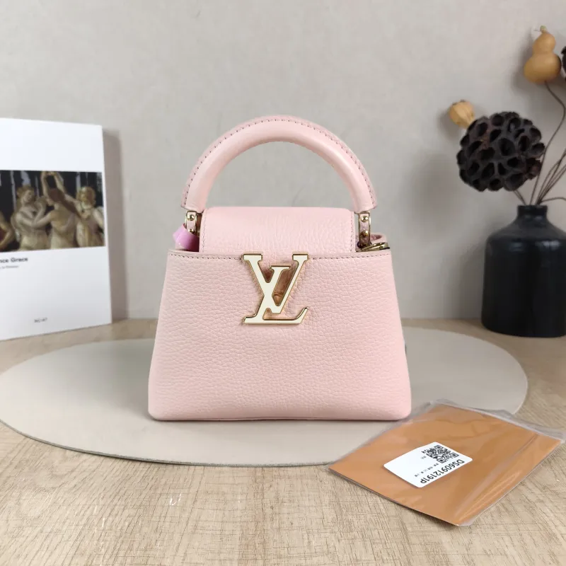 Louis Vuitton Shoulder Bag Capucines Pink Calfskin Mini 21 × 8 × 14 cm — cover view 4 of 6