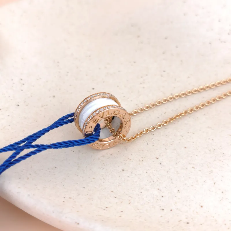 Bvlgari Necklace B.ZERO1Collection White Pavé Diamond Rose Gold Rose Gold Diamond18KR ose Gold One Size 45cm — cover view 6 of 7