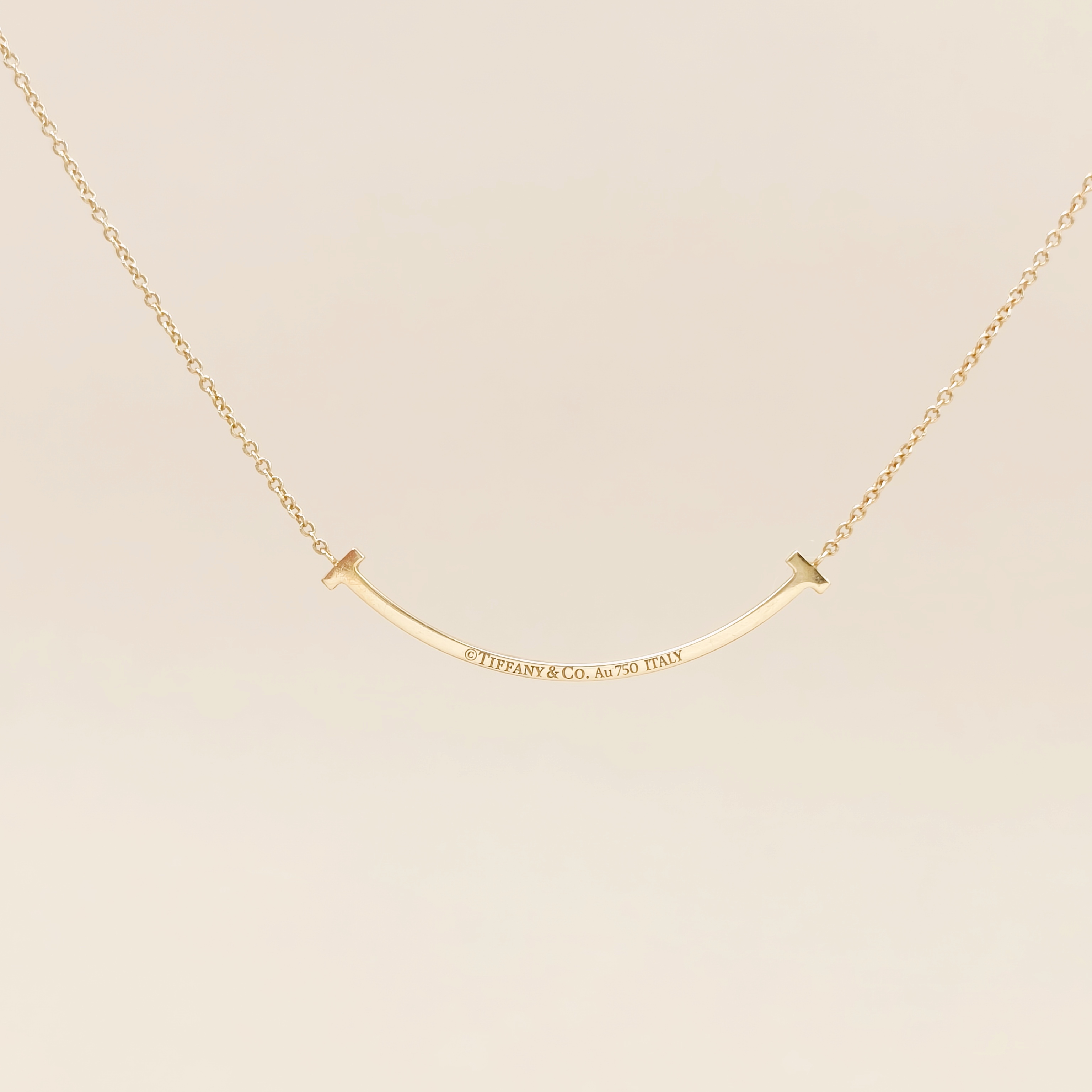 Tiffany&Co. Necklace TC ollection Smile Yellow Gold Pavé Diamond Gold Diamond18KY ellow Gold40㎝ — cover view 12 of 12