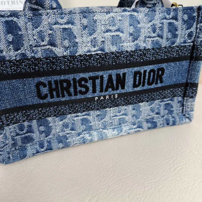 DIOR Top Handle Bag Book Tote Shoulder Strap Edition Blue Mini 21.5 × 7.5 × 13 cm — detail view 1 of 11