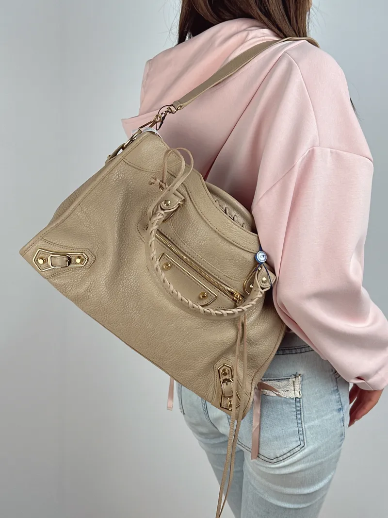 BALENCIAGA Shoulder Bag Classic City Calfskin Medium 37 × 15 × 23.5 cm — on-model view 2 of 2