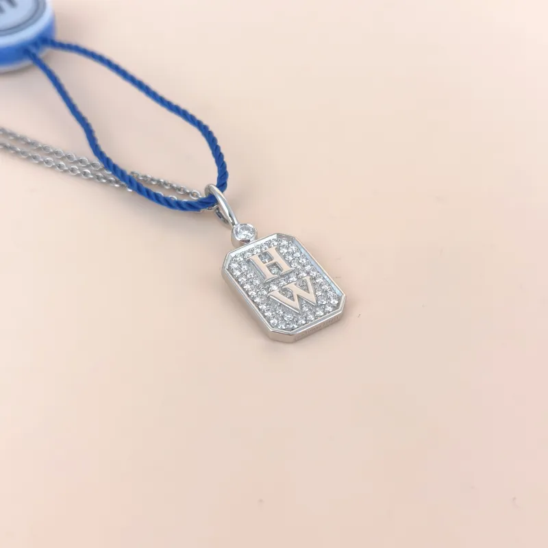 HARRY WINSTON Necklace HW Logo Pavé Diamond Necklace PT950One Size41cm — cover view 7 of 11