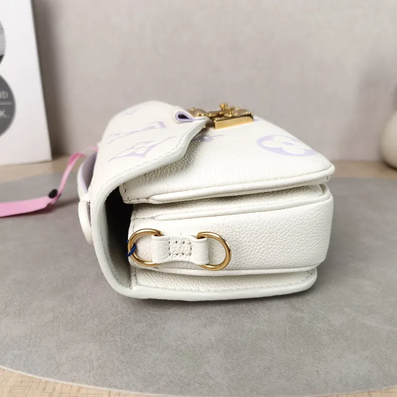 Louis Vuitton Crossbody Bag Pochette Métis East West White · Monogram Empreinte Embossed Calfskin Small 21.5 × 6 × 13.5 cm — detail view 6 of 14