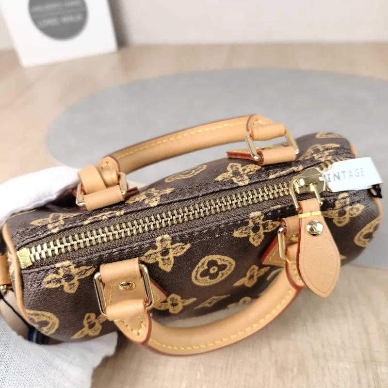 Louis Vuitton Crossbody Bag Speedy Nano Brown PVC nano 16 × 7.5 × 10 cm — detail view 5 of 14