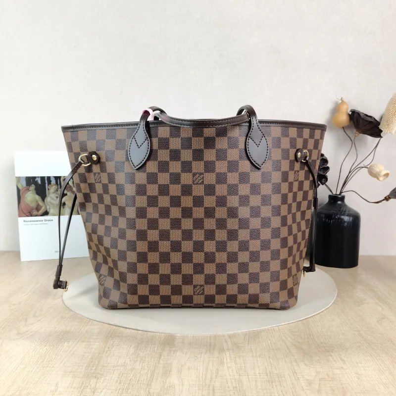Louis Vuitton Shoulder Bag Neverfull Damier Ebene PVC Medium 31 × 14 × 28 cm — cover view 5 of 5