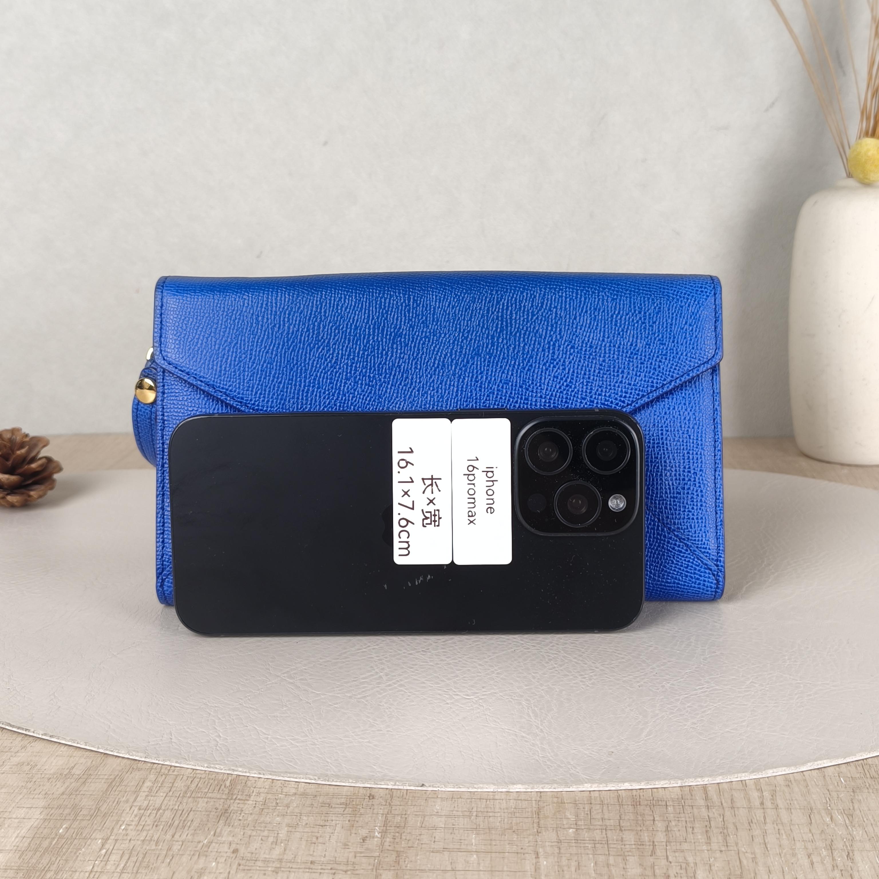 MCM Wallet Wallet Blue Calfskin One Size20 × 2 × 12 cm — cover view 4 of 5