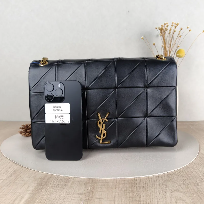 SAINT LAURENT Shoulder Bag Jamie Carre Chain Bag Black Lambskin Large33 × 9 × 22 cm — cover view 3 of 5