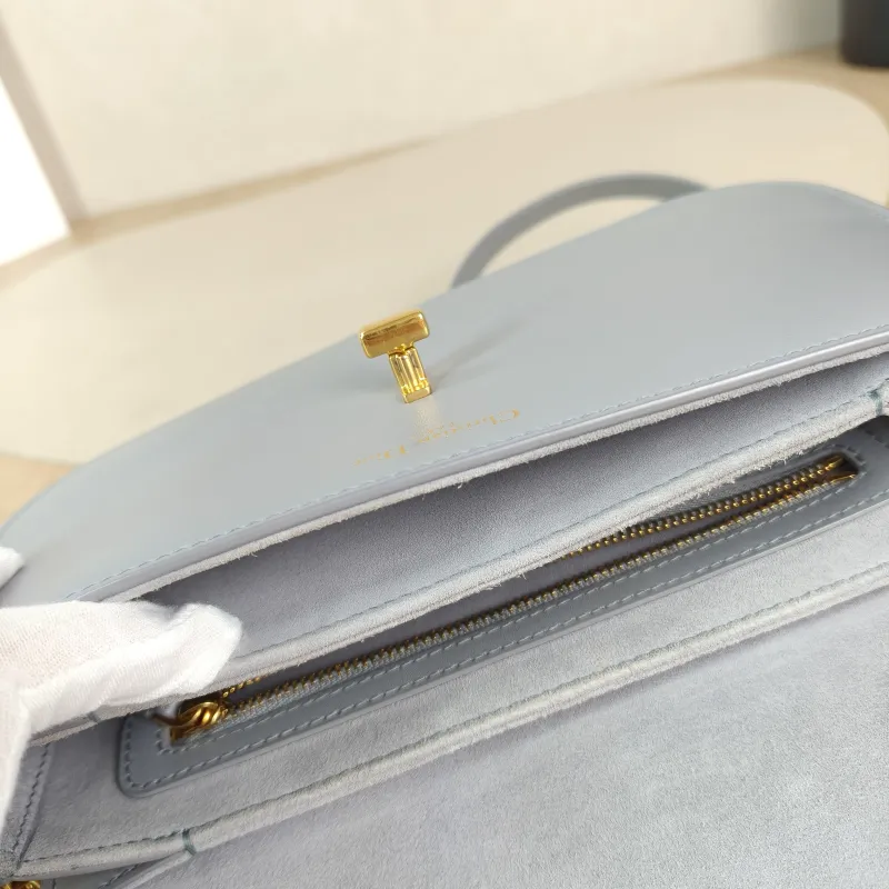 DIOR Crossbody Bag 30Montaigne 30 Avenue Grey Calfskin Small 23 × 6.5 × 13 cm — detail view 3 of 12